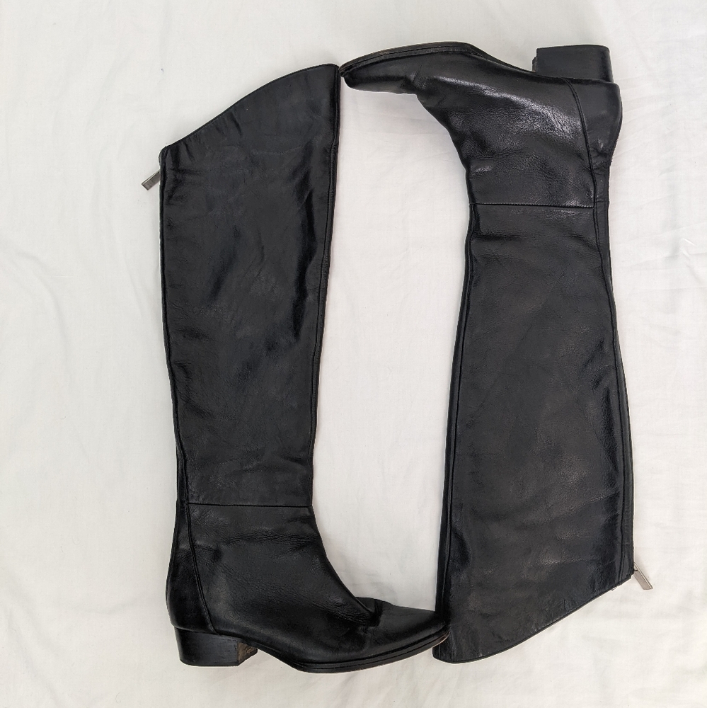 Women's Dolce Vita Leather Black Knee High Boots